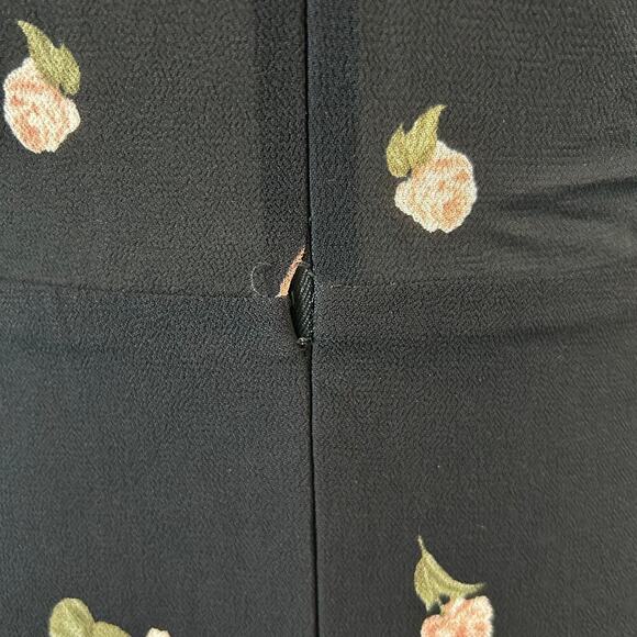 Reformation Sachi Dress Aphrodite Floral Black Long Sleeve Mini Party Size 0 - Picture 6 of 8